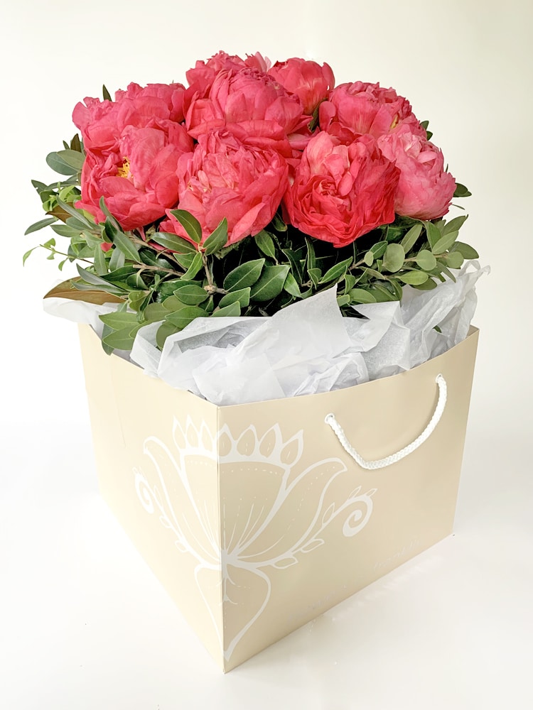 Coral Peony Bouquet - Image 2