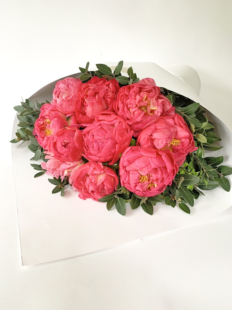 Coral Peony Bouquet - Image 3